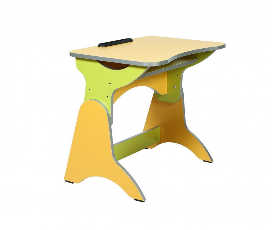 Стіл дитячий 1-місний з полицею АНШАР ГРУП, регулюється на ростові групи №1-3